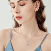 Inpasne Cross Necklace for Women 925 Sterling Silver Infinity Butterfly