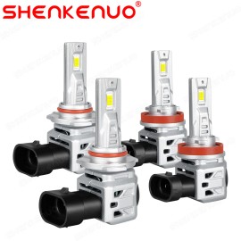 SHENKENUO For Dodge Charger 2011-2014 4 bombillas LED para faros delanteros haz alto bajo
