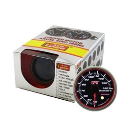 AUTOGAUGE 52AGWT-RSM RSM52 Water Thermometer Angel Ring Black Face White LED with Warning Function 52 Pi