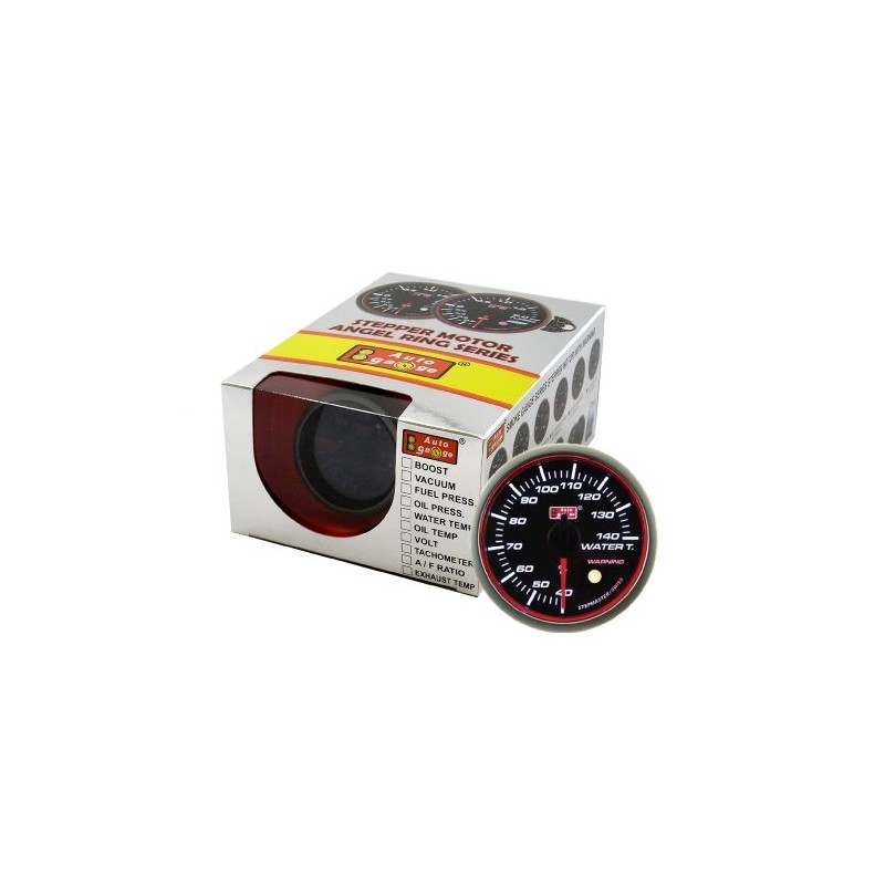 AUTOGAUGE 52AGWT-RSM RSM52 Water Thermometer Angel Ring Black Face White