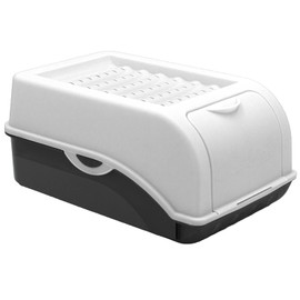ARTECSIS Potato Storage Box White I for approx. 2 kg Potatoes I Vegetable Box Potato Box with Lid + 6 Stickers with Vegetables