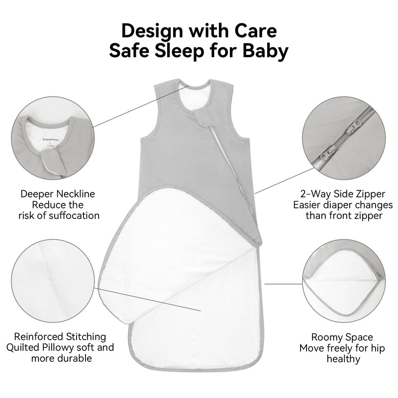 BubblePanda Rayon Made from Bamboo Sleep Sack 0-6 Months 0.5