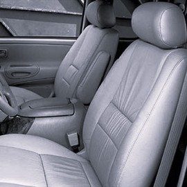 Durafit Seat Covers T910-L7 Made to Fit 2005-2006 Toyota Tundra LTD and TRD Front Bucket Seats with Dual Electric Controls in Gray Leatherette