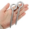 PATIKIL M5x65mm 4pcs 304 Stainless Steel Eye Screw Hook Self