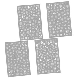 MERRYHAPY Elegant Christmas Nail Art Sticker Strips 4 Sheet Set Foil Sticker for Nail Diy Safe Comfortable Manicure Wrap