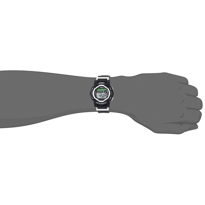 Arias ADWW17100-03 Men's Digital Dash Wristwatch, Waterproof, Multi-functional, Backlight, Urethane