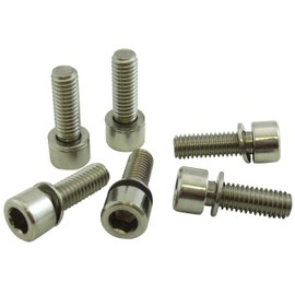 Ruler Stainless Steel Bolt Set, 6 Pieces, M5 x 18 mm