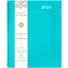 2024 Monthly Planner/Calendar - Monthly Planner 2024, Jan. 2024 - Dec. 2024, 9" x 11", 12-Month Planner 2024 with Tabs, Pocket, Label, Contacts and Passwords, Twin-Wire Binding - Teal by Artfan