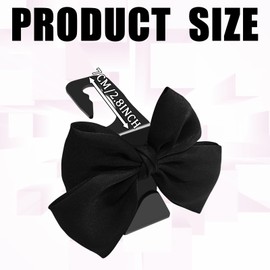 KUQUTIDY 2 PCS Bow Car Seat Headrest Hooks for Purses and Bags, Cute Purse Hook Bag Holder Hanger Storage Organizer for Car Back Seat Headrest, Cute Car Interior Accessories for Women Girl (Black)