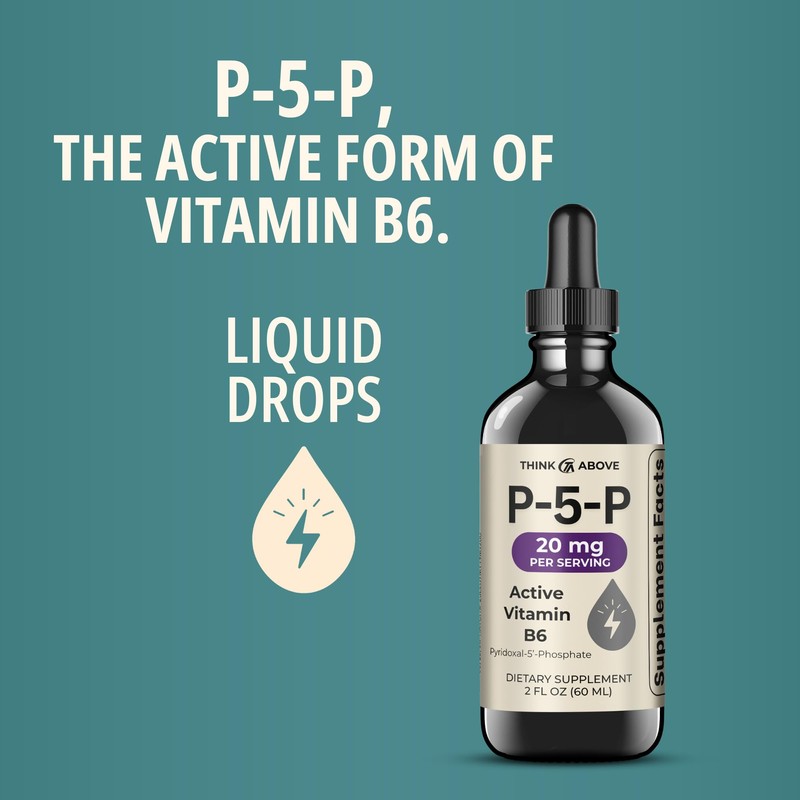 P5P Liquid Drops – Activated Vitamin B6 (Pyridoxal-5-Phosphate) – Fast