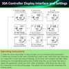 30A MPPT Solar Panel Controller 12V/24V Auto Tracking Solar Regulator