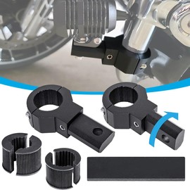 NORTHYUN Motorcycle Stay, Pipe Bracket, 0.75 /1/1.25 inch (20 mm to 31 mm) Diameter, Mounting Stay, Pipe Sandwiched Type, 360 Degree Rotation, Adjustable, Fixing Fixture, Easy Installation, Work
