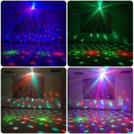 Dj Party Disco Ball Light Support DMX512 and Sound Activated, BUCLHOZ LED Stage Strobe Lighting for Parties Indoor Dance Floor Birthday Rave Bar Karaoke KTV Xmas Christmas Wedding Show Club