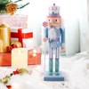 Gatuida Nutcracker Christmas Decorations: 25cm Wooden Nutcracker Soldier Traditional Xmas