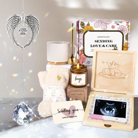 Ceiner Miscarriage Sympathy Gifts for Mothers: Pregnancy Loss Memorial Basket with Suncatcher, Unique Comfort Bereavement Box for Baby & Loved One Remembrance, Condolences Care Package Idea for Mom