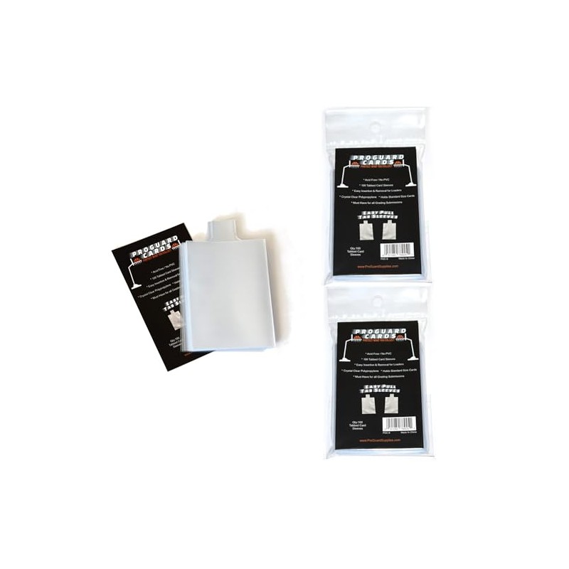 Tabbed Card Sleeves 2pks with Easy Pull Tab for Top