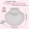 Seashell Jewelry Dish Trinket Tray for Women, White Ceramic Trinket
