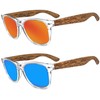 iceBoo Sunglasses Pack of 2 Mens Womens lightweight frame Plastic