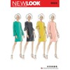 New Look Pattern 6524 Women’s Dress with Sleeve Variations, Paper,