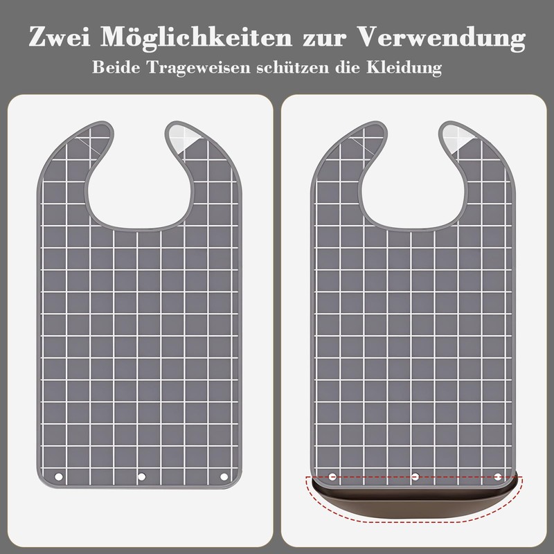 GRKJGytech Disposable Bibs Pack of 3 Waterproof Food Protection Bibs,