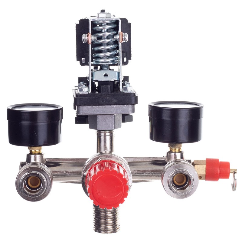 Pressure Regulator 230 V with Pressure Switch with 2 Measuring