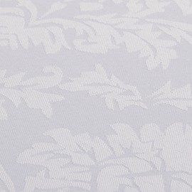 Violet Linen European Damask Design Oblong/Rectangle Tablecloth, 52 in x 70 in, White