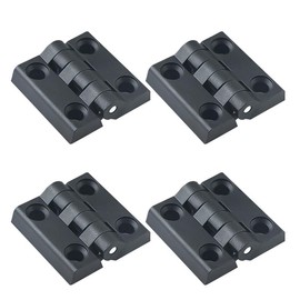 4PCS 50 x 50mm Door Hinges Black Nylon Plastic Hinges for Gates, Windows, Closets, Drawer Boxes, Outdoor Gates Ideal for Homeowners, Commercial Use