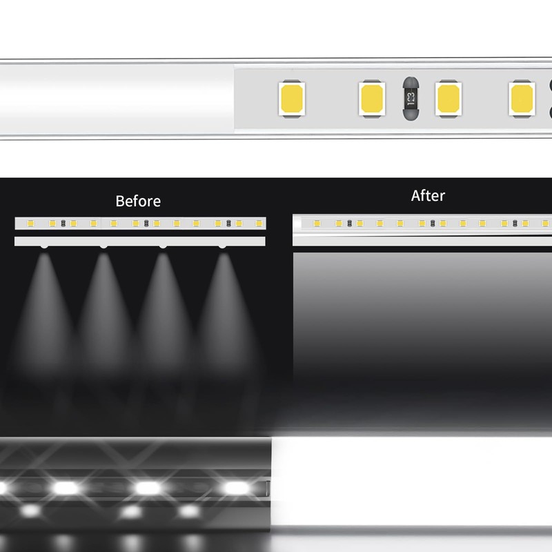 6-Pack LED Strip Channels U-Shaped (3.3 ft 1 Meter) with
