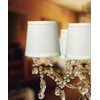 Set of 6 Light Oatmeal Linen Drum Chandelier Clip-On Lampshade
