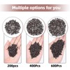 Vlasy 600Pcs 4mm Silicone Lined Micro Ring Beads for Hair