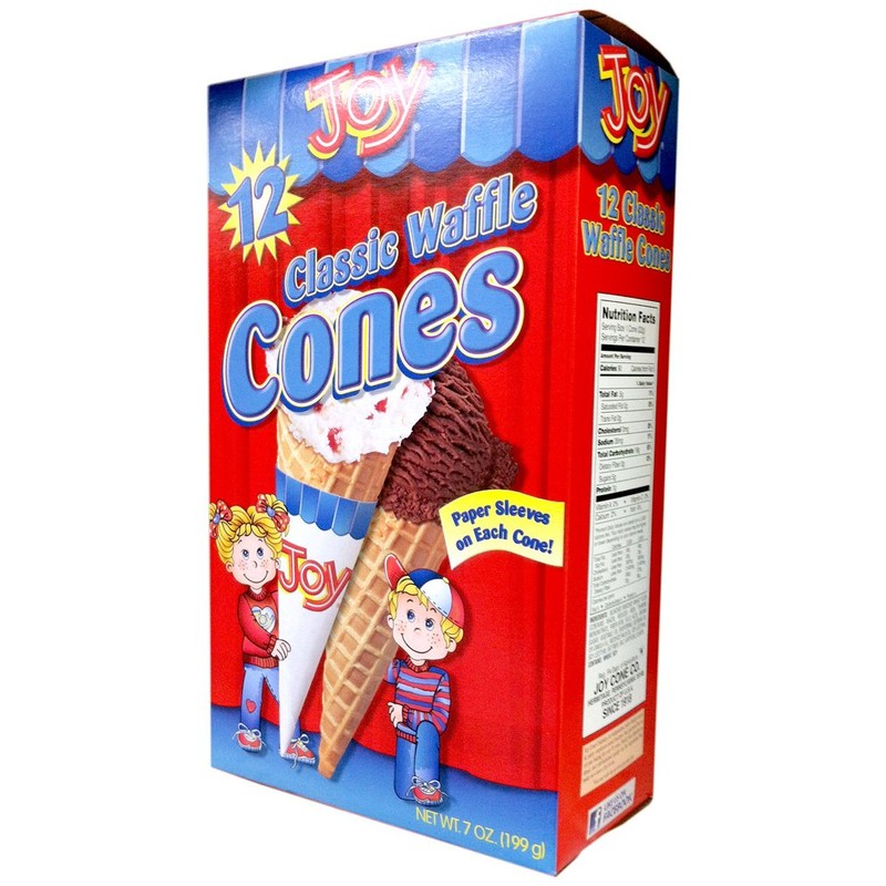 Joy Cone Classic Waffle Ice Cream Cones, 7 Ounce