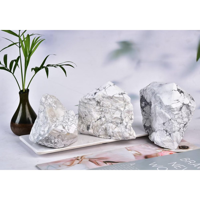 Natural White Howlite Crystal Wand Irregular Quartz Column 0.8-1.5 Lbs
