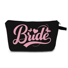 MoCaliduccious Bride Gift Cosmetic Bag for Women Bride Bridesmaid Proposal Gifts Pouch Makeup Bag Make Up Case Bride To Be Gift Wedding Vows Bridal Party Gift and Travel Toiletries Pouch Organizer