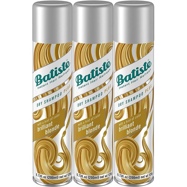 Batiste Dry Shampoo, Brilliant Blonde, 6.73 Fl Oz, Pack of 3
