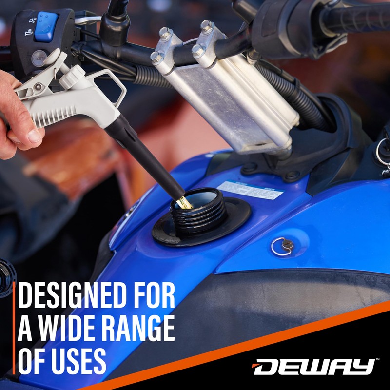 DeWay Battery-Powered Stick Fuel Transfer Pump with Hand Trigger Nozzle,