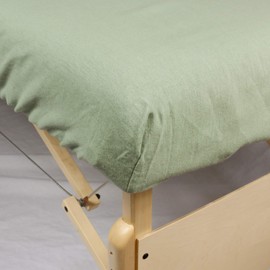 Body Linen Flannel Fitted Massage Sheet, Sage,Small Single,W67949