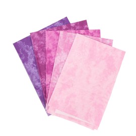5Pcs Cotton Quilting Fabric Smudge Dyed 19.7in Long 17.7in Wide Soft Patchwork Fabric for Handicraft DIY Repair Purple 19.7in Long 17.7in Wide (5Pcs)
