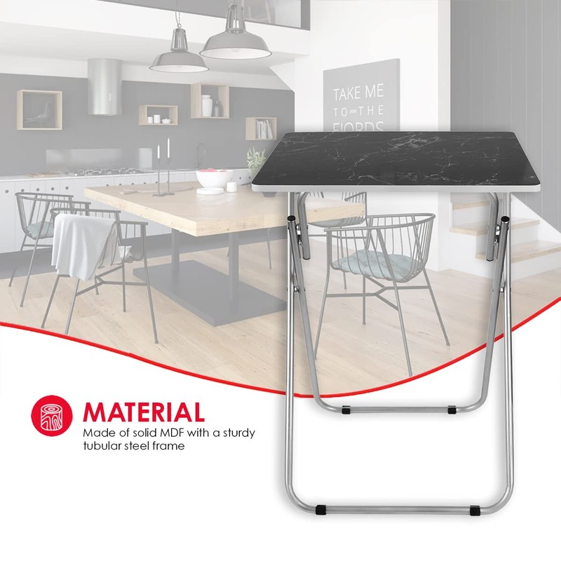 Home Basics Multi-Purpose Sturdy and Durable Decorative Bedside Laptop Snack