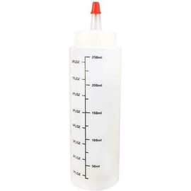 250ml/8.80Z Squeeze Condiment Bottles, Squeeze Bottles for Sauces, Small Squeezy Measuring Bottle with Nozzle,Plastic Dispensing Bottles for Ketchup Mustard BBQ Chilli Sauce Olive Oil