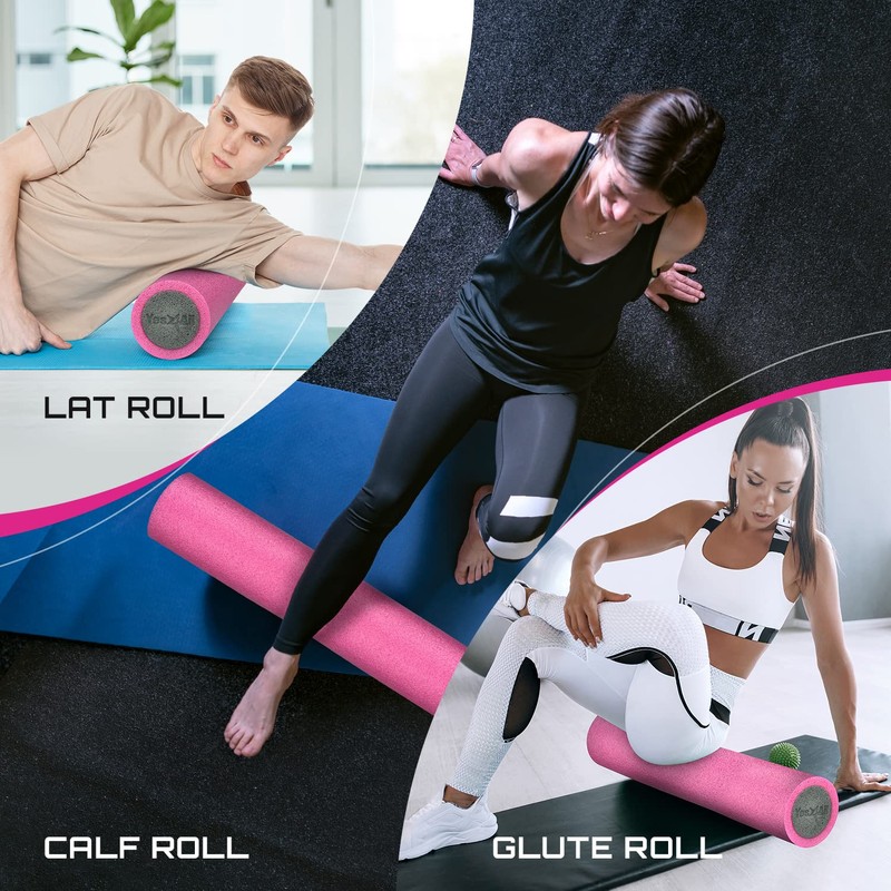 Yes4All High-Density EPP Round Back Roller Foam, Exercise Foam Roller