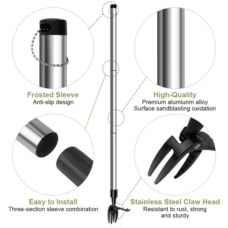 OFFCUP Stand Up Weeding Tool, Detachable Handle Weed Remover Tool,