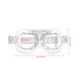 evomosa Motorcycle Goggles Vintage Windproof Sand Prevention Dustproof Motorcycle Goggles for Men Women Riding Glasses, Grey Lens