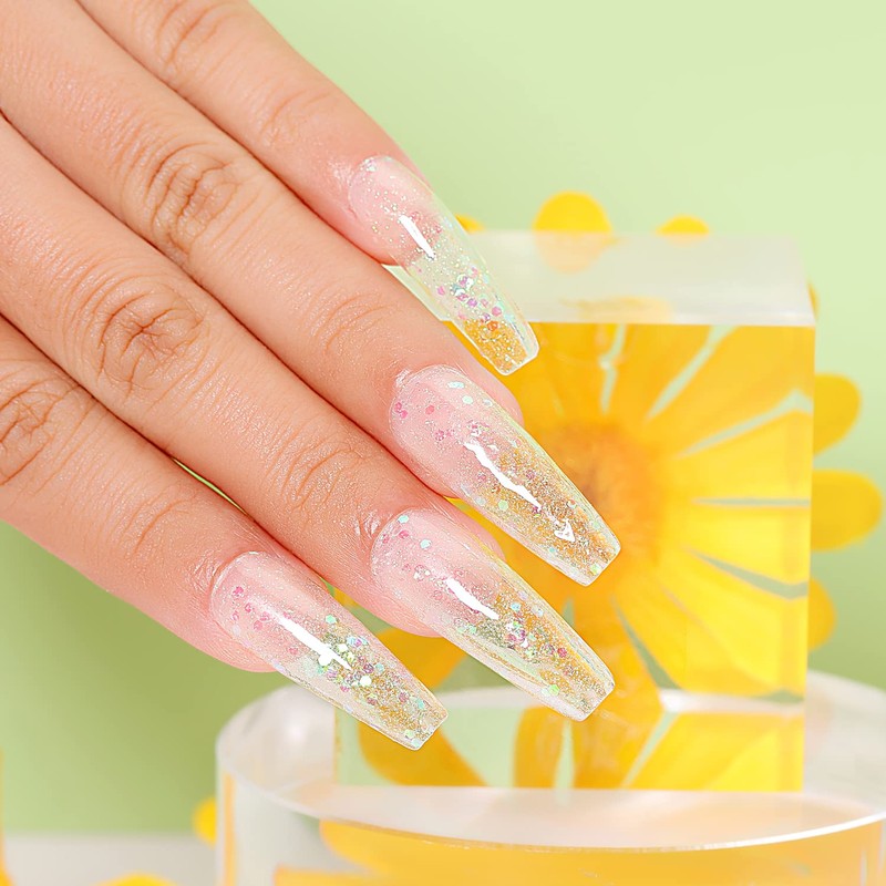 AIMEILI Solid Nail Gel for Gel Nails Set Clear Solid