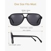 ANRRI Retro Polarized Sunglasses Double Bridge lightweight Frame for Men