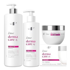 DOVE Kit Rutina Completa Hydra Alivio. Hidratación por 100h, 3 pzas Shampoo, Acondicionador y Mascarilla Capilar                                      