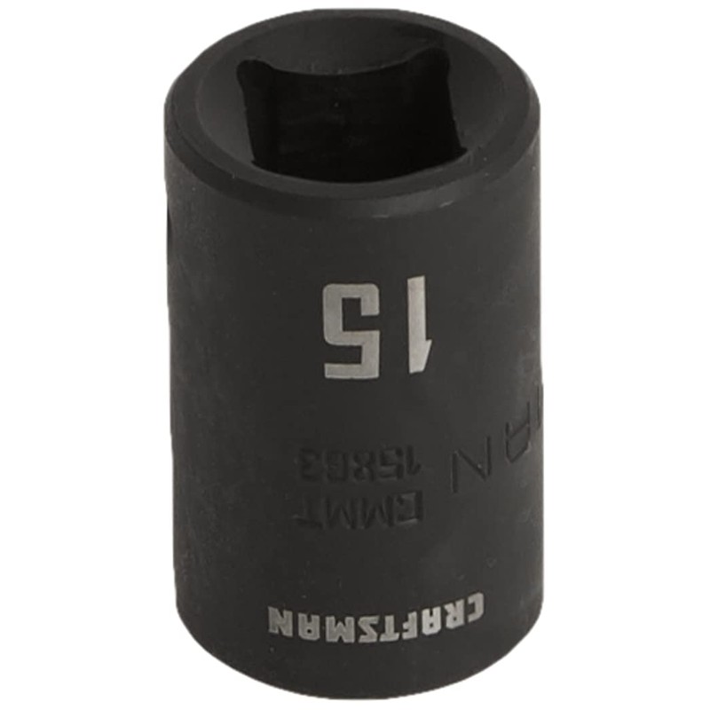 CRAFTSMAN Shallow Impact Socket, Metric, 1/2-Inch Drive, 15mm (CMMT15863)