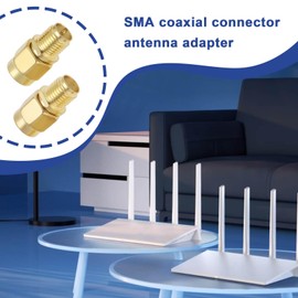 YINETTECH 4Pcs SMA Coax Connector Kit SMA Coaxial Straight Connector SMA/RP-SMA Male to RP-SMA/SMA Female RF Coaxial Adapter for Antennas, WiFi, Coaxial Cable, Audio