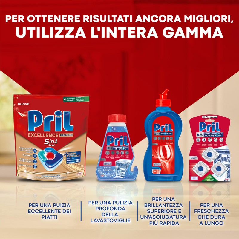 Pril 5in1 Tabs Cura Lavastoviglie a Carico Pieno (6 confezioni
