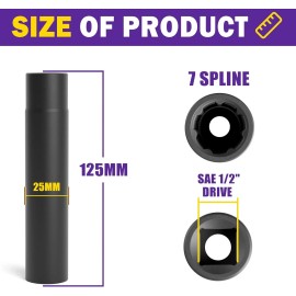 howbow 7 Spline Socket key for M14x1.5,M14x2.