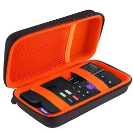 BOVKE Hard Case for Roku Voice Remote Controller, Roku Streaming Stick+ / 4K, Roku Remote Case for Roku TV Steaming Stick 3820R/ 3821R/3941R, Extra Mesh Pocket for Adapters, Cables, Black Star